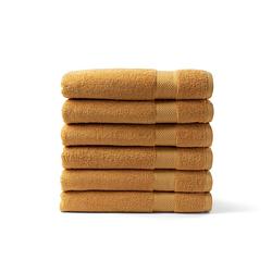 Foto van Seashell hotel collectie handdoek - 6 stuks - 70x140 - oker geel