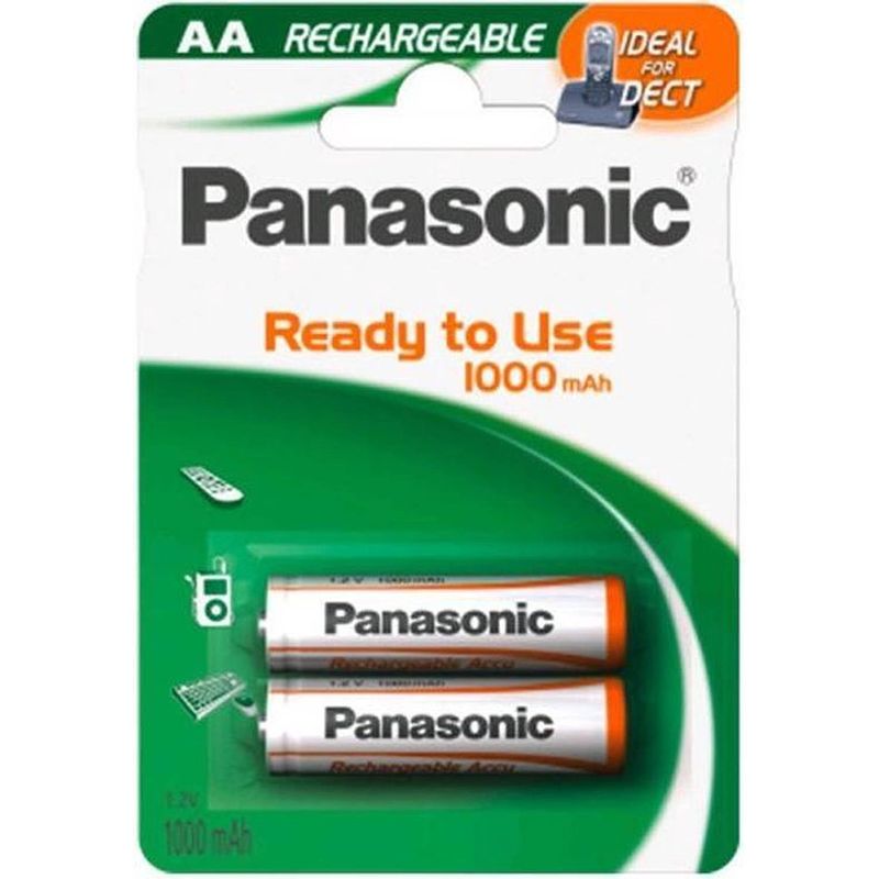 Foto van Panasonic accu for dect use -aa mignon 1.20v 1000mah 2st.