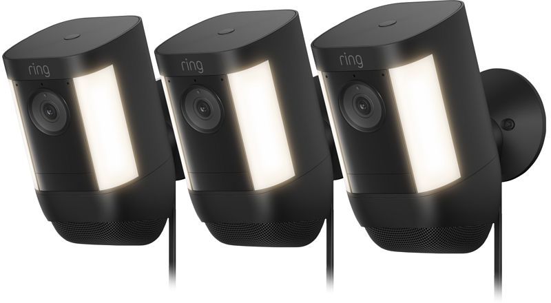 Foto van Ring spotlight cam pro - plug in - zwart - 3-pack