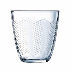 Foto van Glazenset luminarc concepto chevron 6 stuks transparant glas (31 cl)