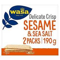 Foto van Wasa delicate crisp sesame & sea salt 190g bij jumbo