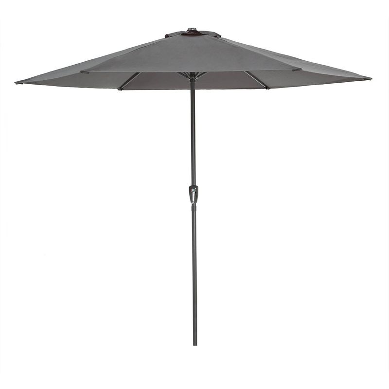 Foto van Acaza ronde stokparasol in aluminium - parasol met 300 cm diameter - grijs