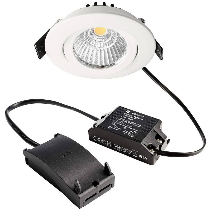 Foto van Deko light 565358 dione led-inbouwlamp energielabel: f (a - g) led vast ingebouwd 8.50 w wit