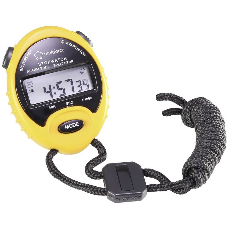 Foto van Renkforce rf-sw-140 digitale stopwatch geel, zwart