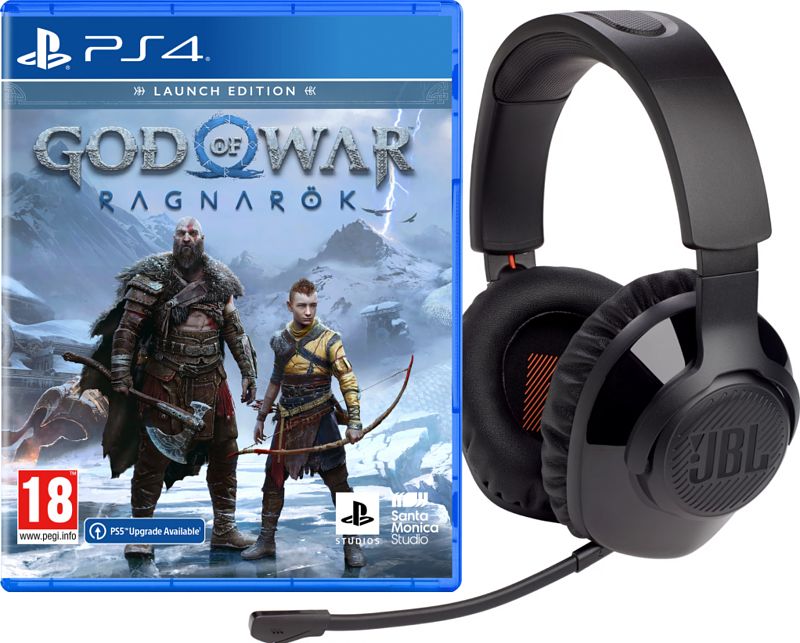 Foto van God of war ragnarok launch edition ps4 + jbl quantum 350 wireless