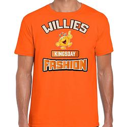 Foto van Oranje koningsdag t-shirt - willies kingsday fashion - voor heren m - feestshirts