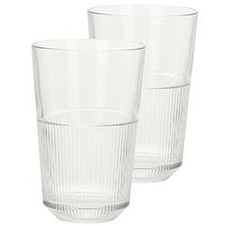 Foto van Excellent houseware drinkglazen - 8x - transparant - 360 ml - 8x13 cm - drinkglazen