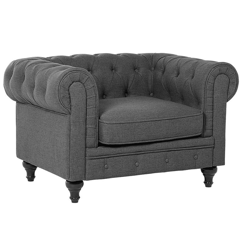 Foto van Beliani chesterfield fauteuil polyester 75 x 110 cm