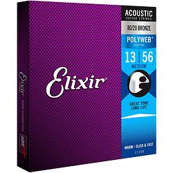 Foto van Elixir 11100 acoustic 80/20 bronze polyweb medium 13-56