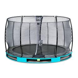 Foto van Exit elegant inground trampoline ø366cm met economy veiligheidsnet - blauw