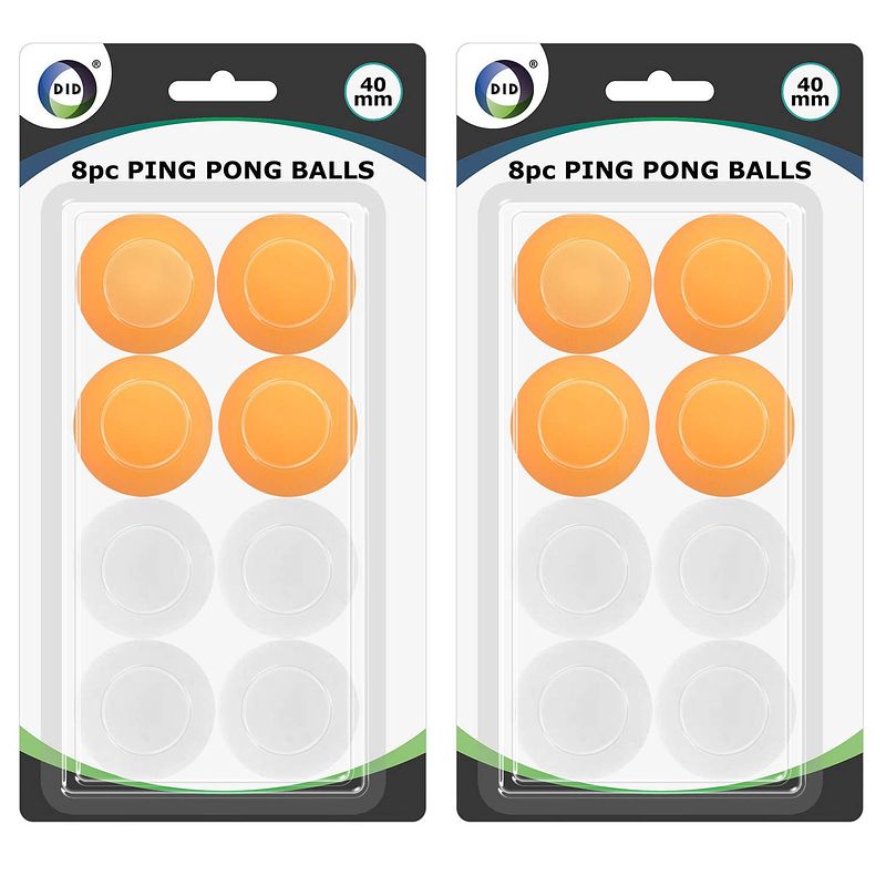Foto van 24x stuks tafeltennis pingpong balletjes wit en oranje 40 mm/4 cm - tafeltennisballen