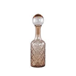 Foto van Ptmd cianna brown glass bottle round with bal m