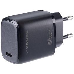 Foto van Vivanco tcvvusbadap25wbk tcvvusbadap25wbk usb-oplader thuis uitgangsstroom (max.) 3000 ma 1 x euro-stekker