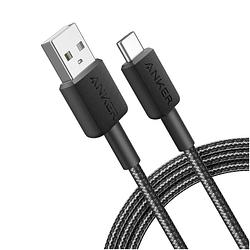 Foto van Anker 322 usb-a to usb-c cable nylon 0.9m kabel zwart