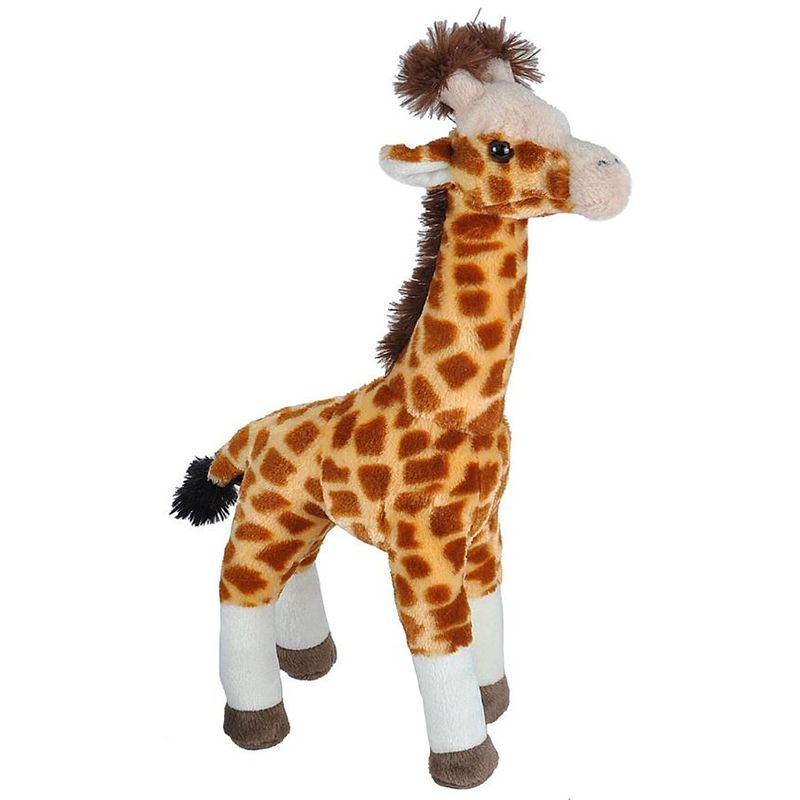 Foto van Wild republic knuffel giraffe junior 43 cm pluche bruin/oranje