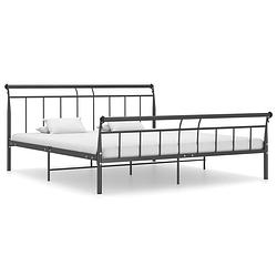 Foto van Vidaxl bedframe metaal zwart 200x200 cm