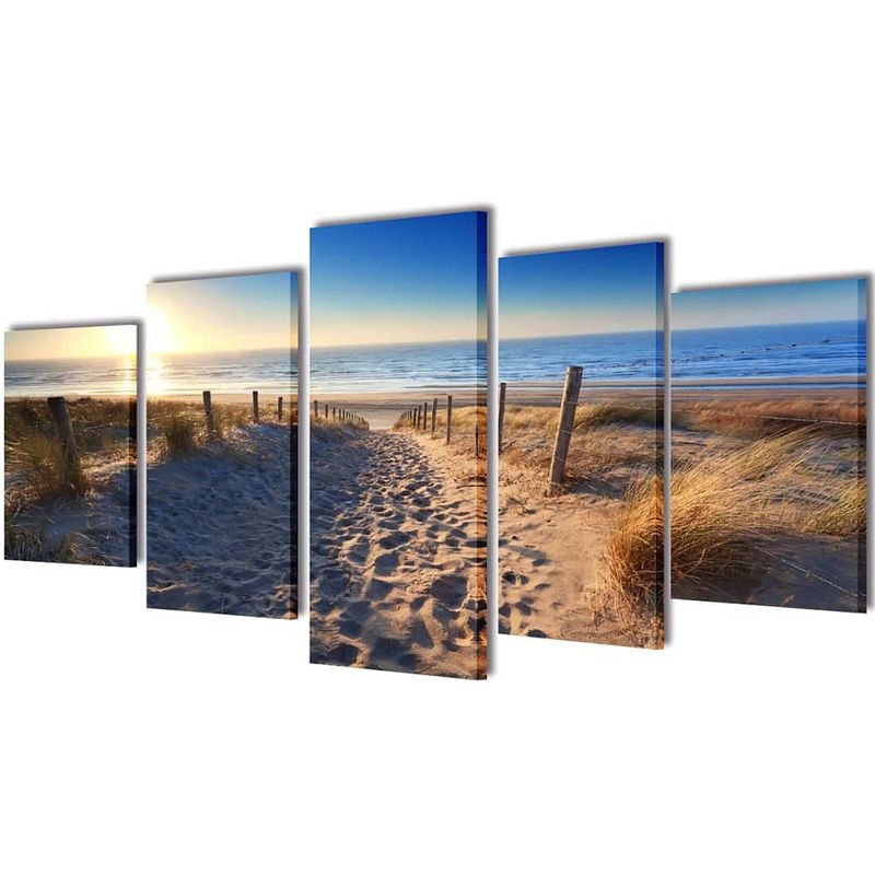 Foto van Canvasdoeken zandstrand 200 x 100 cm