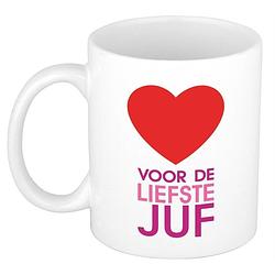 Foto van Juffrouw kado mok / beker - voor de liefste juf - 300 ml