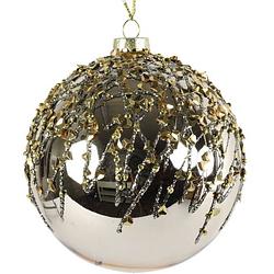 Foto van Tom kerstbal kelly 10 cm glas zilver/goud