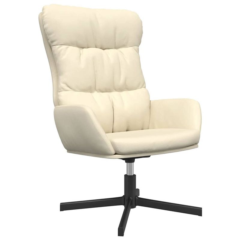 Foto van The living store relaxstoel - stoelen - 70 x 77 x 98 cm - crème kleur