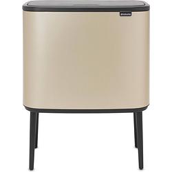 Foto van Brabantia afvalemmer bo touch bin champagnekleur, 3 x 11 l (661649)