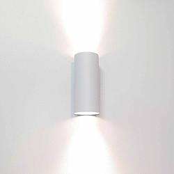 Foto van Artdelight wandlamp roulo 2 lichts h 15,4 ø 6,5 cm wit