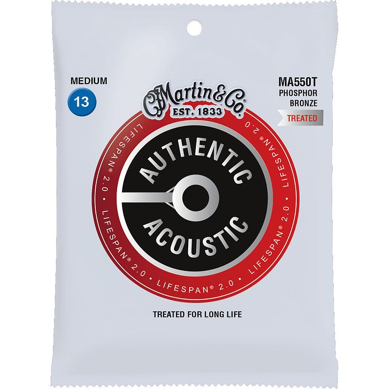 Foto van Martin strings ma550t authentic lifespan 2.0 phosphor bronze