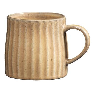 Foto van Mok met oor mila - beige - stoneware - 340 ml - leen bakker