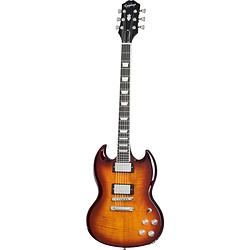 Foto van Epiphone sg modern figured mojave burst elektrische gitaar met premium gigbag