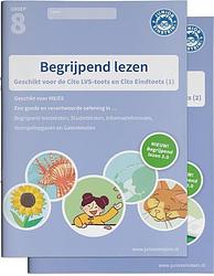 Foto van Begrijpend lezen oefenboeken set groep 8 m8/e8 delen 1 en 2 - paperback (9789493128064)