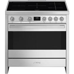 Foto van Smeg b95imx9 inductie fornuis grijs