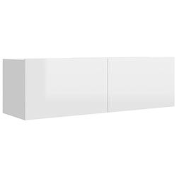 Foto van Vidaxl tv-meubel 100x30x30 cm spaanplaat hoogglans wit