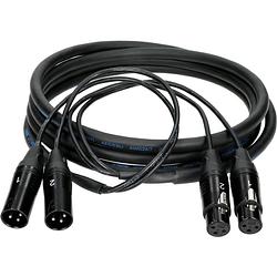 Foto van Klotz suc02-x3l universele multikabel 2 channel 3p xlr f/m 3 meter