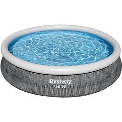 Foto van Bestway fast set™ bovengronds zwembad - rond - 366 x 76 cm - pomp en filterpatroon
