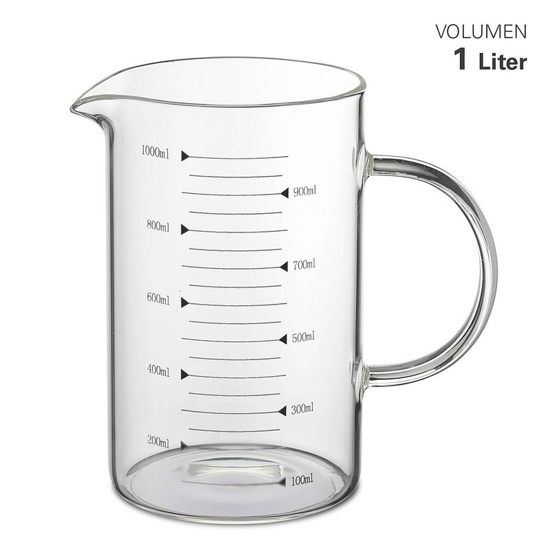 Foto van Karl weis - maatbeker in borosilicaatglas 1 liter