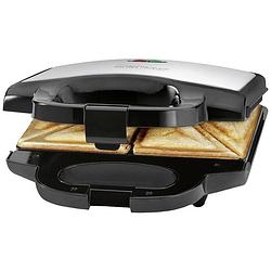 Foto van Clatronic st 3778 sandwich toaster anti-aanbaklaag rvs, zwart