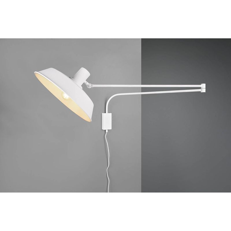Foto van Moderne wandlamp bolder - metaal - wit