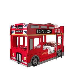 Foto van Vipack stapelbed london bus - incl. led - 132x99,6x215 cm - leen bakker