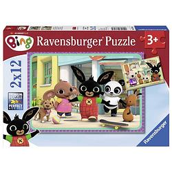 Foto van Ravensburger puzzel bing bunny - 2 x 12 stukjes