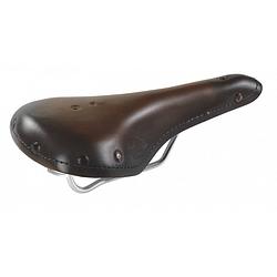 Foto van Selle monte grappa zadel old frontiers sports leer 30 cm donkerbruin