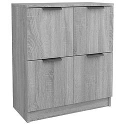 Foto van Vidaxl dressoir 60x30x70 cm bewerkt hout grijs sonoma eikenkleurig