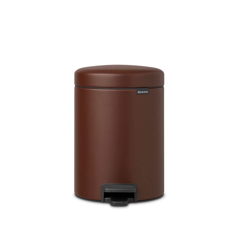 Foto van Brabantia newicon pedaalemmer 5 liter met kunststof binnenemmer - mineral cosy brown