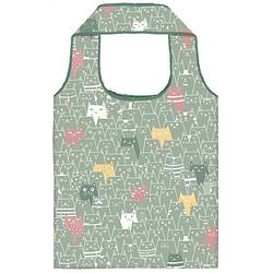 Foto van Moses shopper eco opvouwbaar kat 40 x 66 cm polyester groen