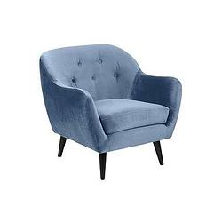 Foto van Fauteuil lucera - stof letto - blauw - leen bakker