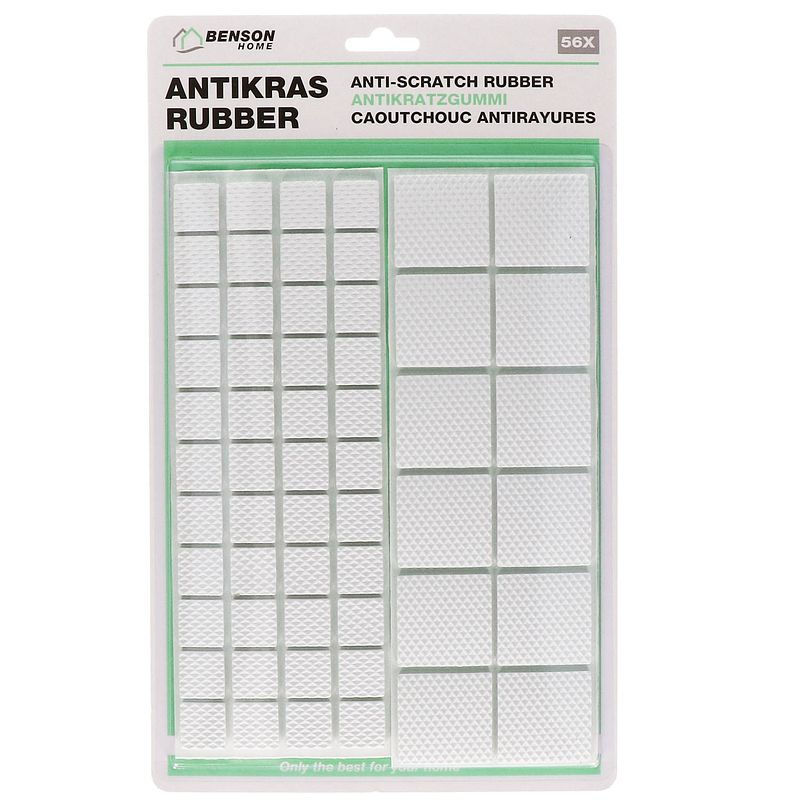 Foto van Antikras rubber 56-delig wit - meubelviltjes