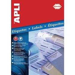 Foto van Apli transparante etiketten ft 48,5 x 25,4 mm (b x h), 880 stuks, 44 per blad, doos van 20 blad