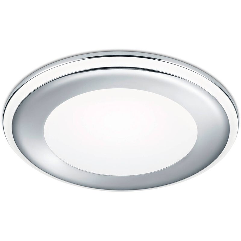 Foto van Led spot - inbouwspot - trion auran - 10w - warm wit 3000k - rond - mat chroom - kunststof