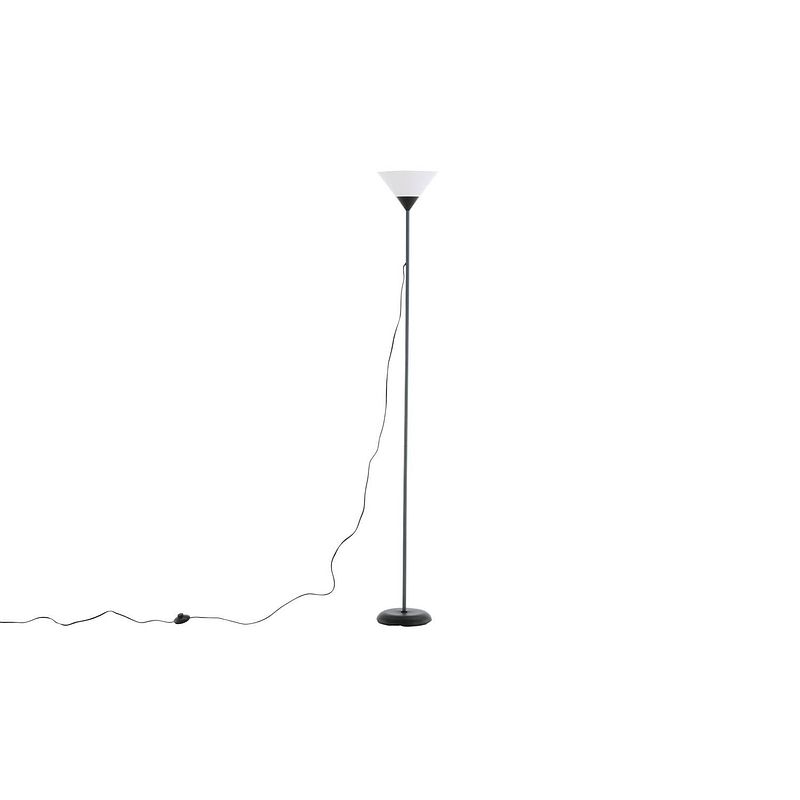 Foto van Batang verlichting vloerlamp 25,4x25,4x178cm plastic grijs, zwart, wit.