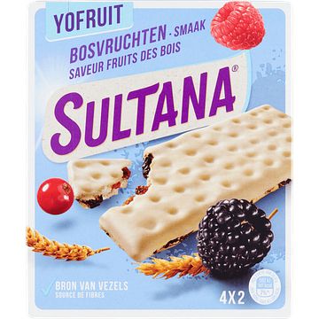 Foto van 2 verpakkingen a 140200 gram | sultana yofruit bosvruchten smaak 4 x 2 stuks 143g aanbieding bij jumbo