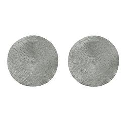 Foto van 6x stuks ronde placemats zilver 38 cm van kunststof - placemats